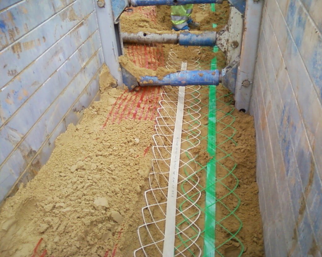 blindage de sécurité sur tranchée réseaux