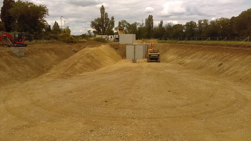 terrassement bassin de rétention incendie Terrassement Plateforme Fondations Tranchées